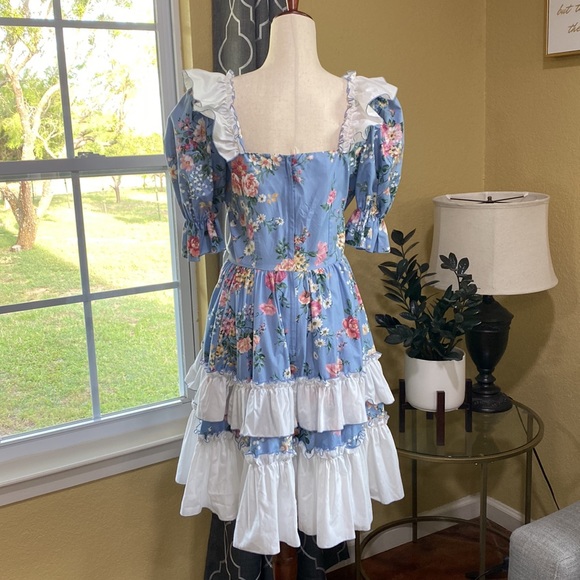 Call it Fancy Cottagecore Prairiecore Floral Vintage Dress - Picture 7 of 8